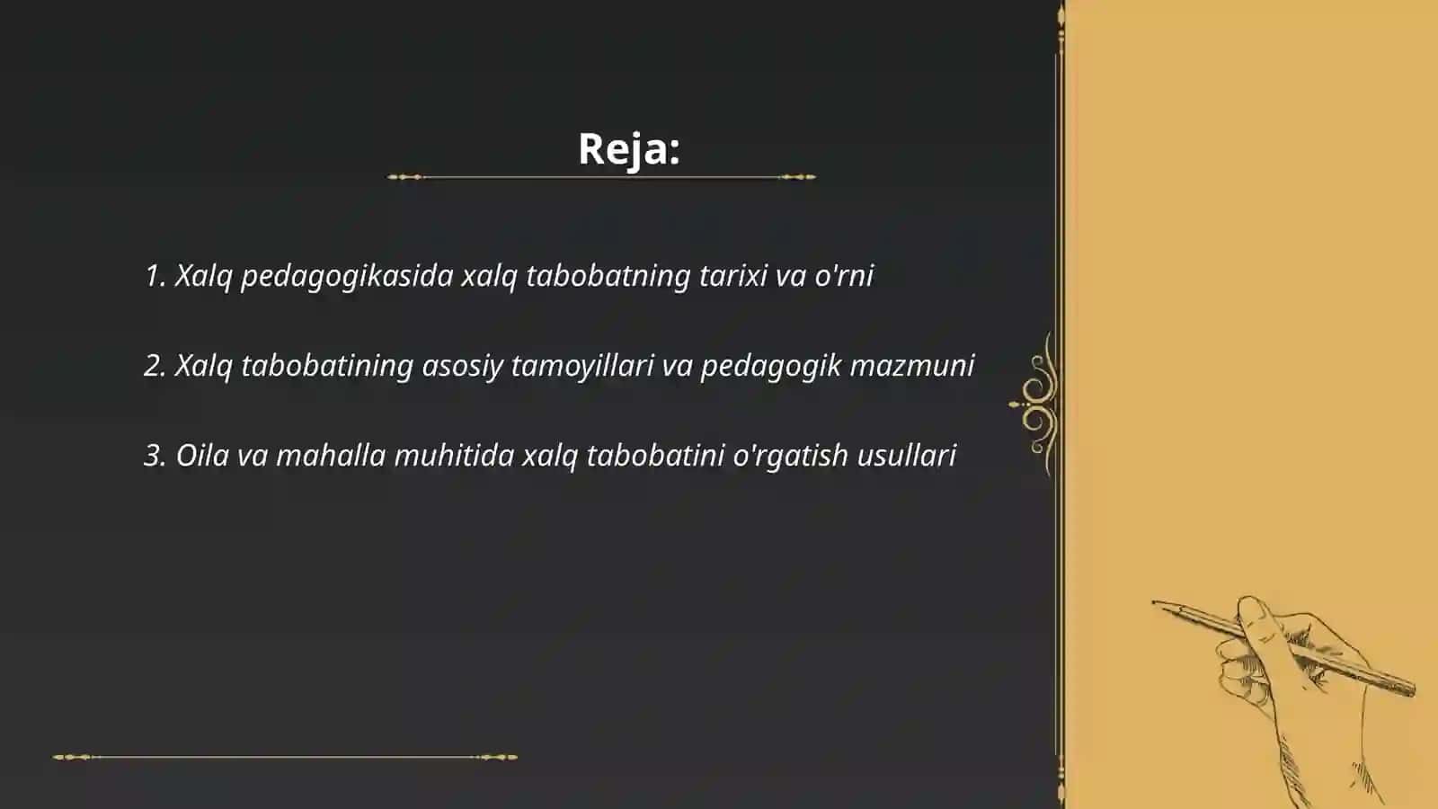 Xalq pedagogikasida xalq tabobat masalalari 2