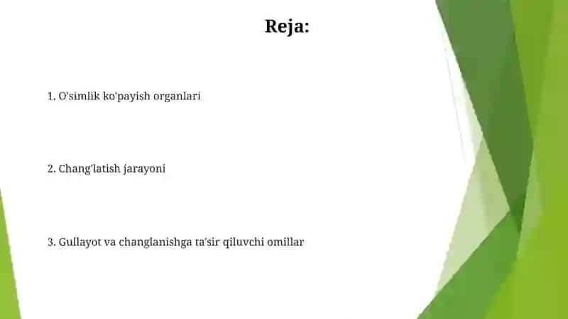 Oʻsimliklarning gullashi va changlanishi 2