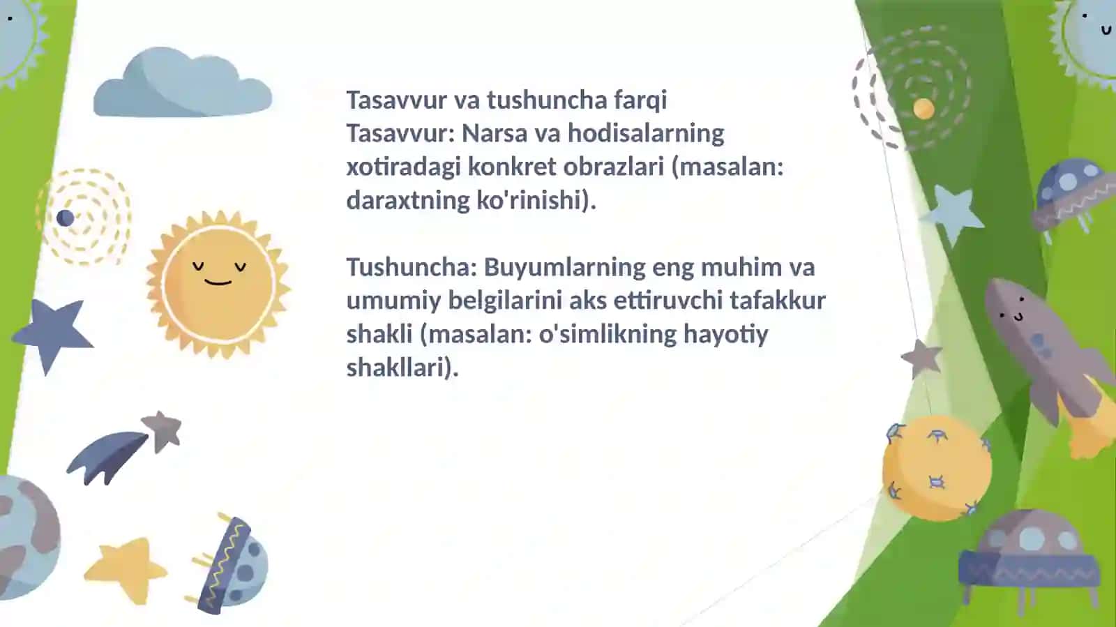 Tasavvur va tushuncha farqi 2