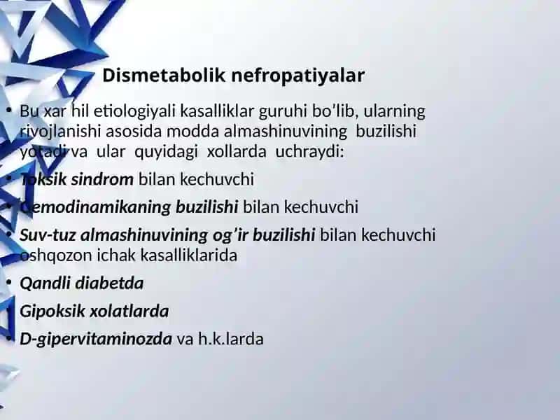 Dismetaboliknefropatiyalar 2