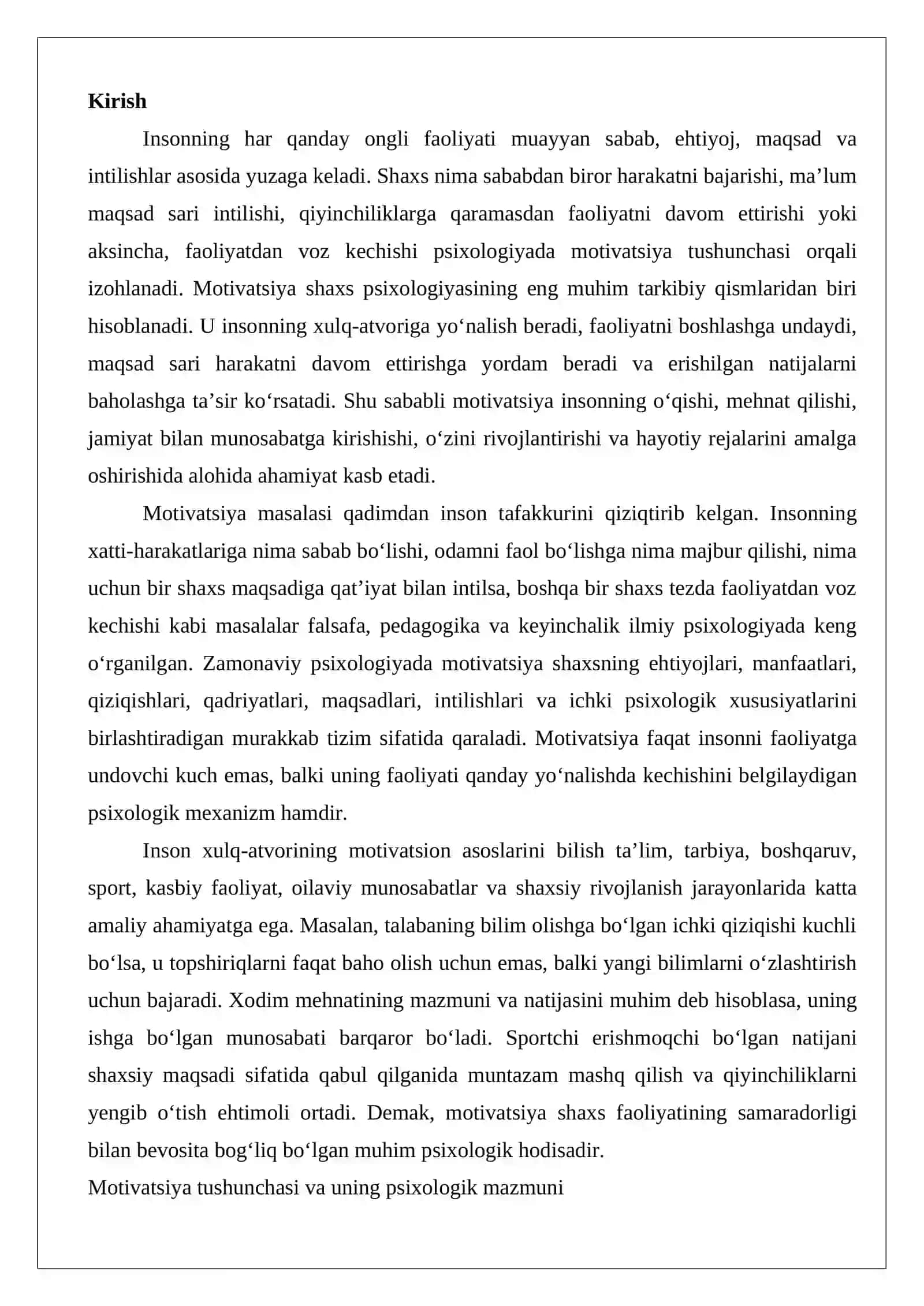 Motivatsiya haqida umumiy tushuncha 2