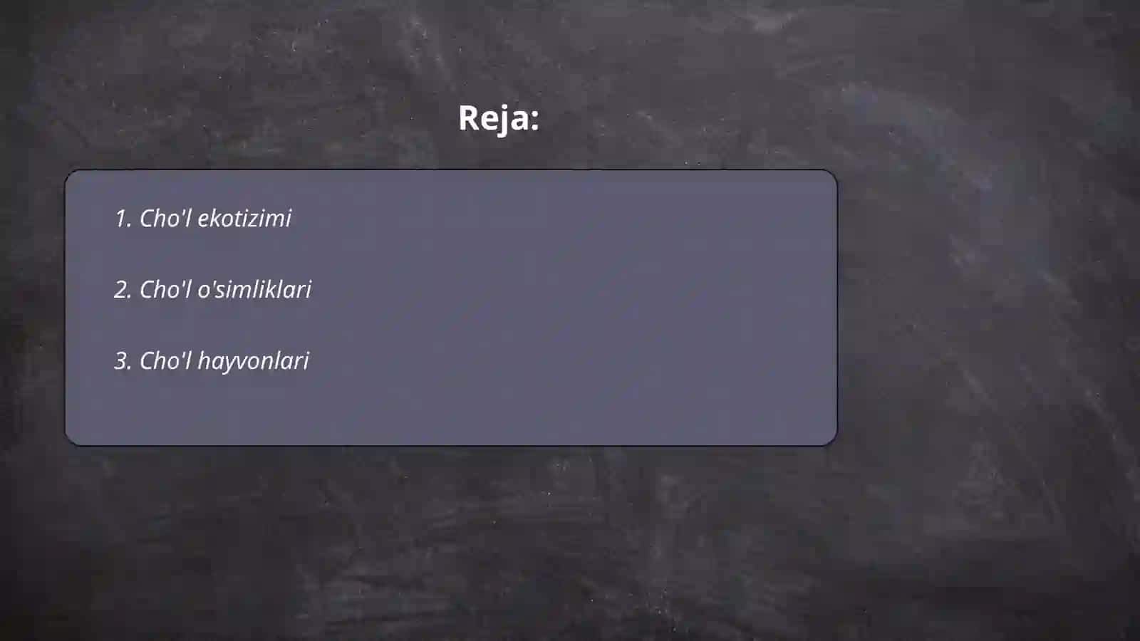 Cho'l ekotizimi 2