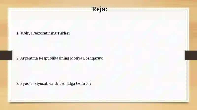 Moliya Nazoratining Turlari 2