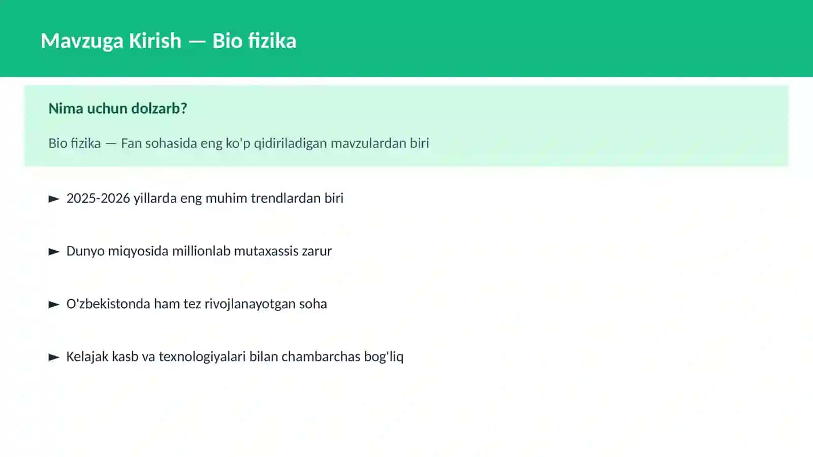 Bio fizika 2