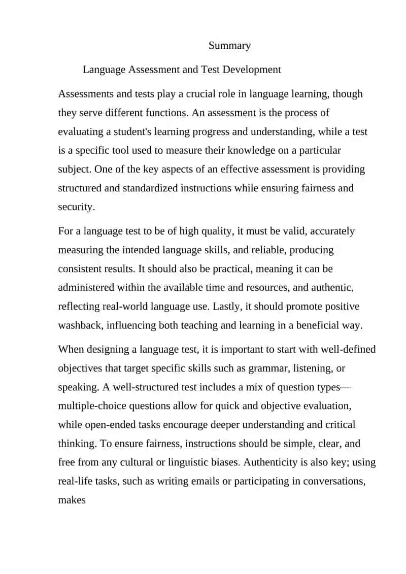 Language Assessment and Test Development 2