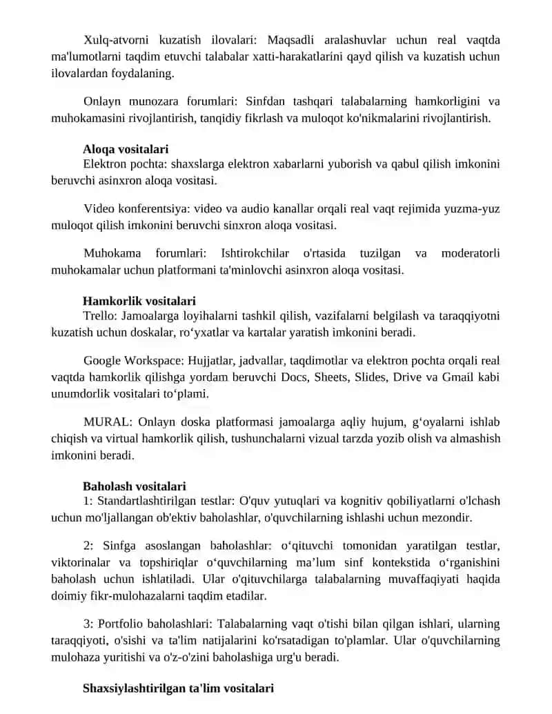 Pedagogik Texnologiya Turlari 2