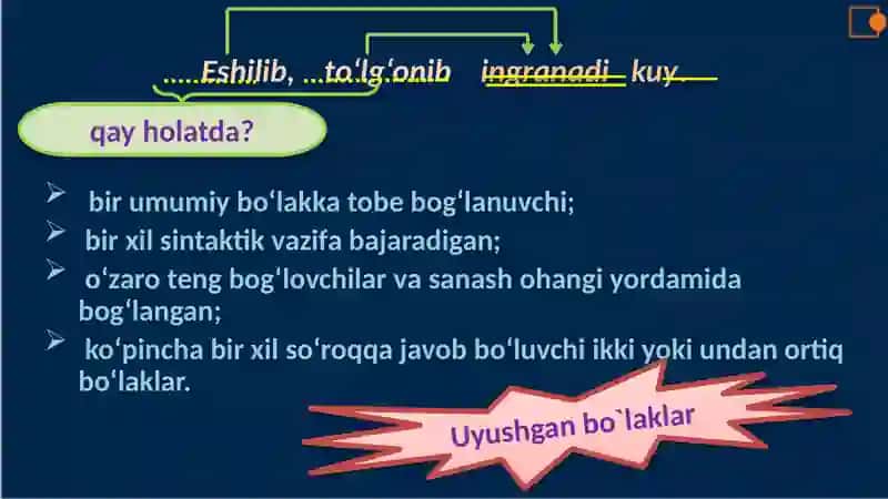 GAPNING UYUSHIQ BO‘LAKLARI 2