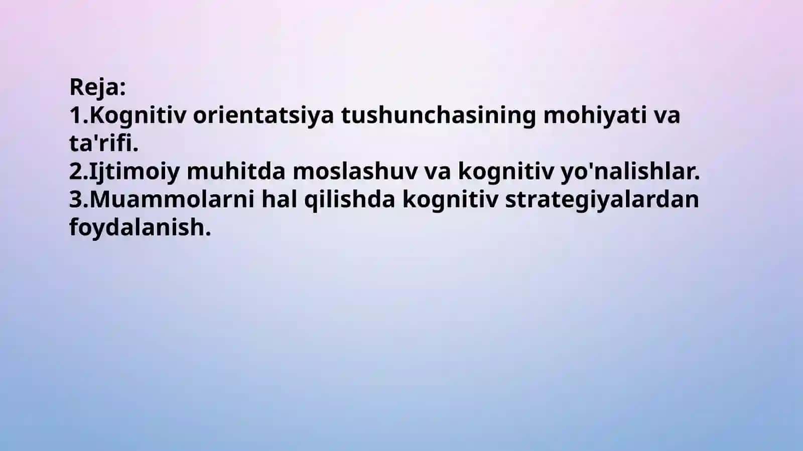 Kognitiv orientatsiya 2