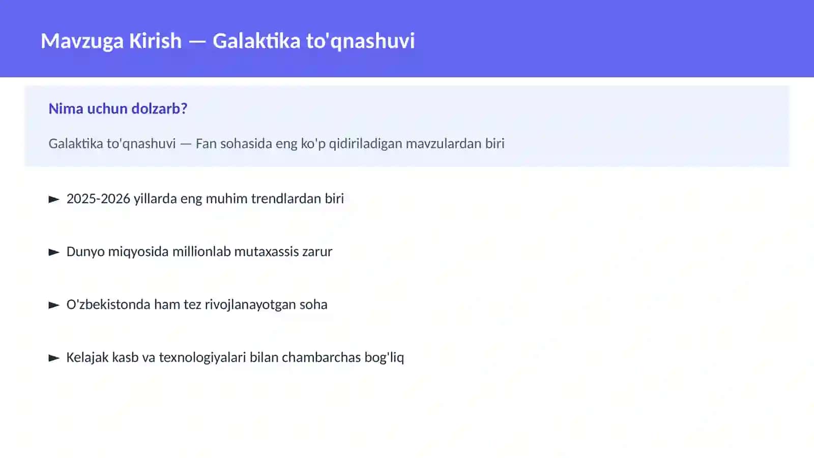 Galaktika to'qnashuvi 2