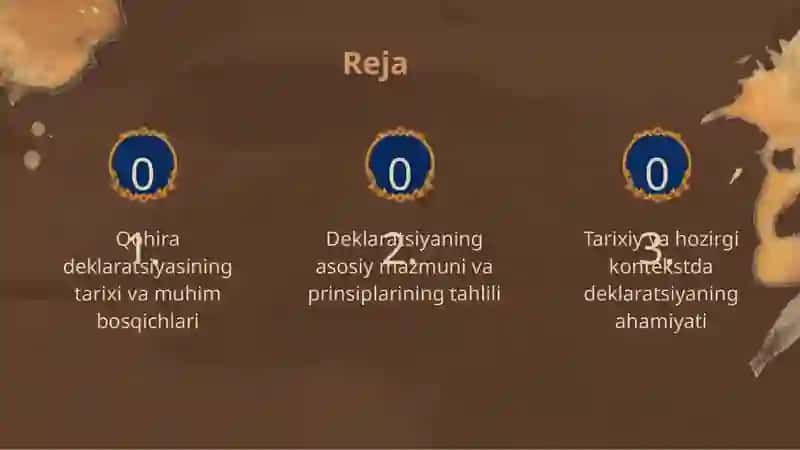 Qohira deklaratsiyasi tarixi va mazmuni 2