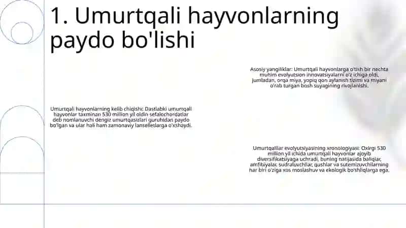 Umurtqali Hayvonlar Dunyosining Filogenetik Bog‘Lanishi 2