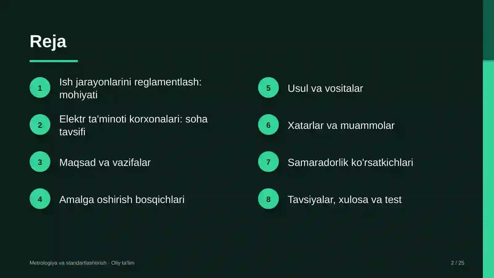 elektr ta'minoti korxonalarida ish jarayonlarini reglamentlash 1460 2