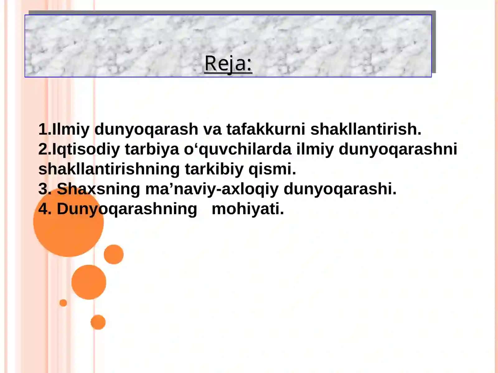 Dunyoqarash pedagogik jarayon sifatida 2