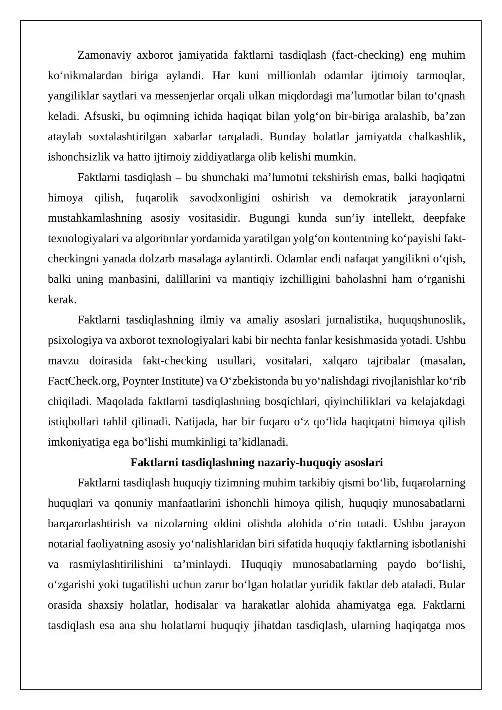 Faktlarni tasdiqlash 2