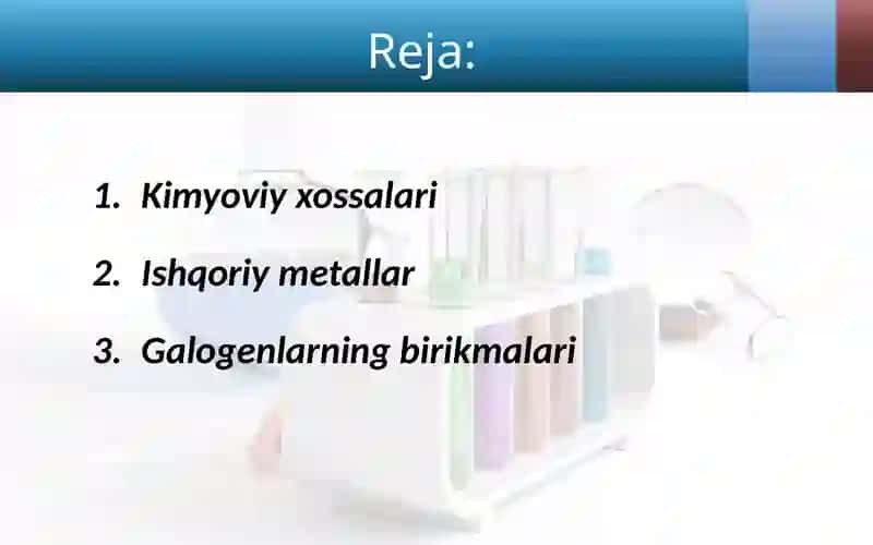 Kimyoviy elementlarning tabiiy oilalari 2