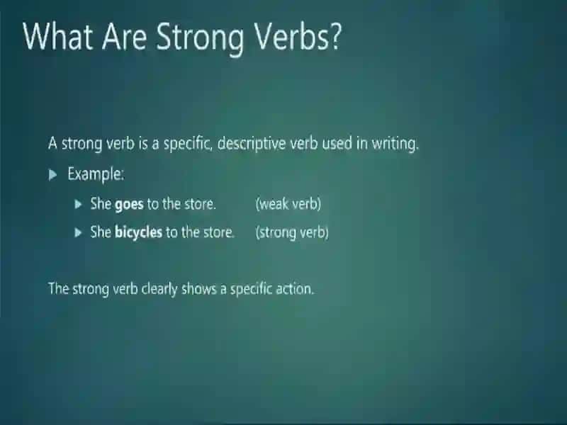 The Development of Strong Verbs 2