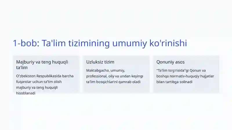 O'zbekiston Ta'lim Tizimi va Uning Tuzilishi 2