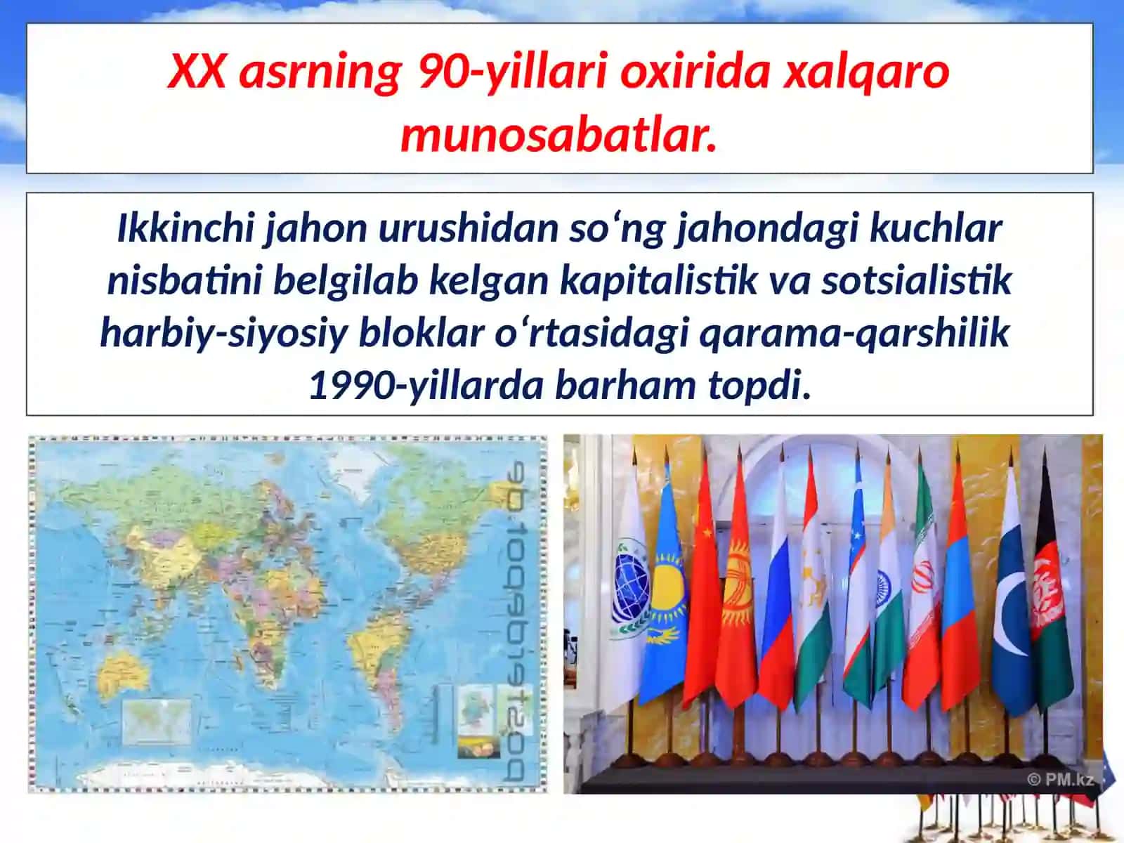 XX asr oxiri – xxi asr boshlarida xalqaro munosabatlar 2