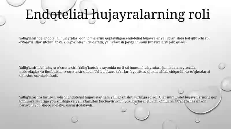 Yallig'LanishReaksiyasi VaqtidaHujayralarningO'zaroTasiri 2