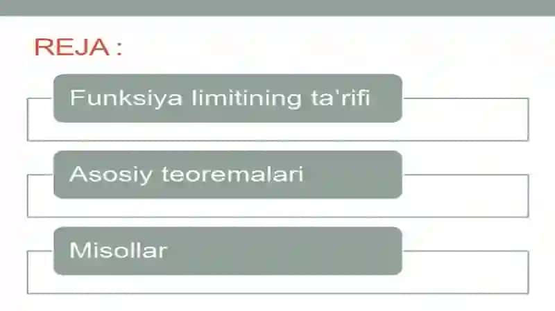 Funksiyaning cheksizlikdagi limiti 2