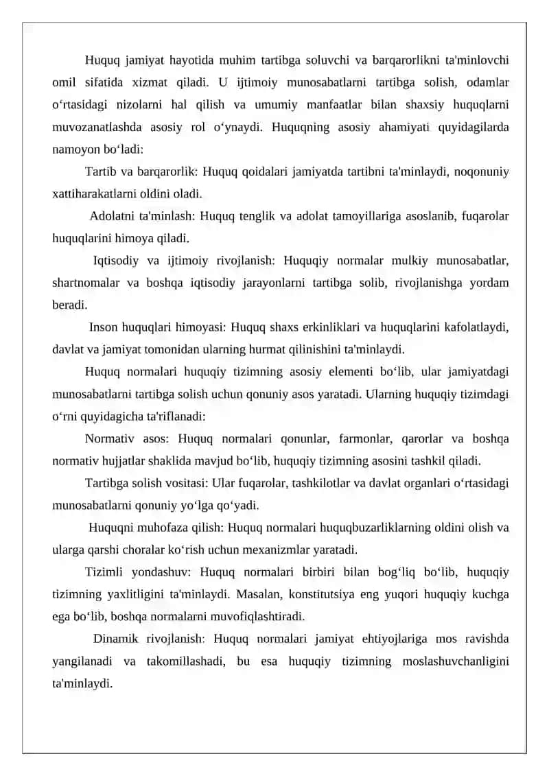 Huquq normalari tushunchasi, belgilari 2