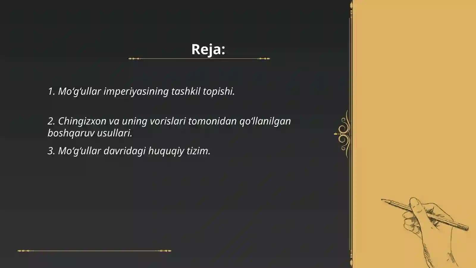 Mo‘g‘ullar hukmronligi davrida davlat va huquq 2