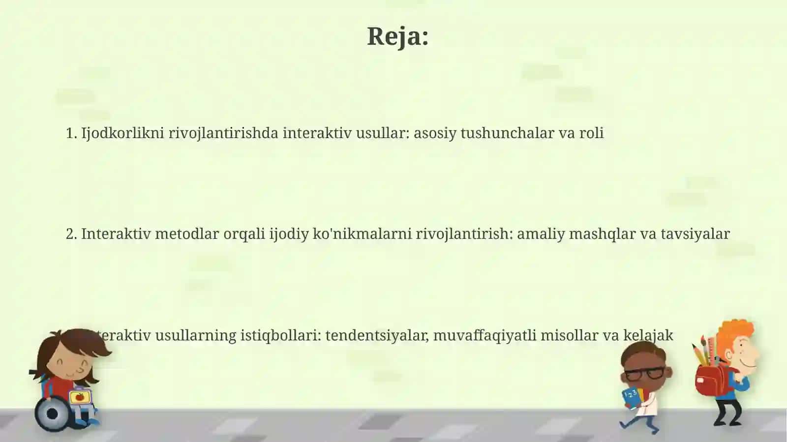Interfaol metod asosida ijodkorlik koʻnikmalarinirivojlantirish 2