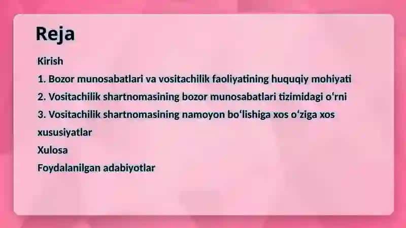 Vositachilik shartnomasi 2