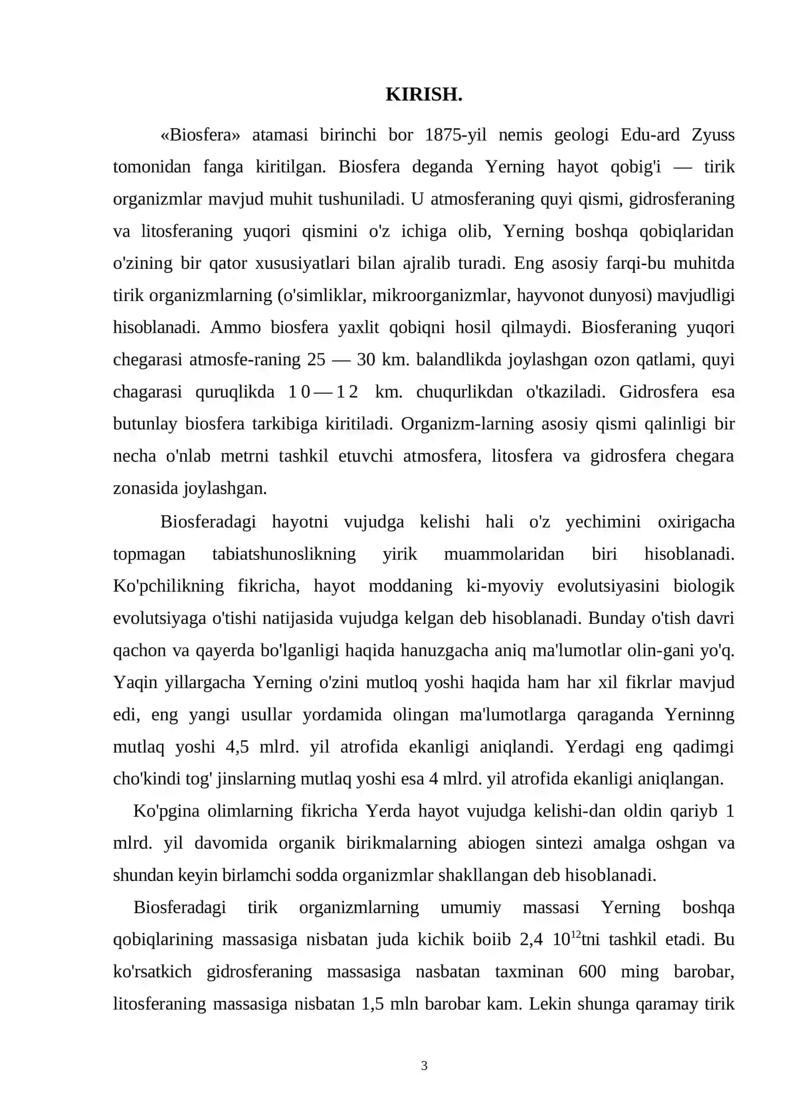 Biosfera haqida 2