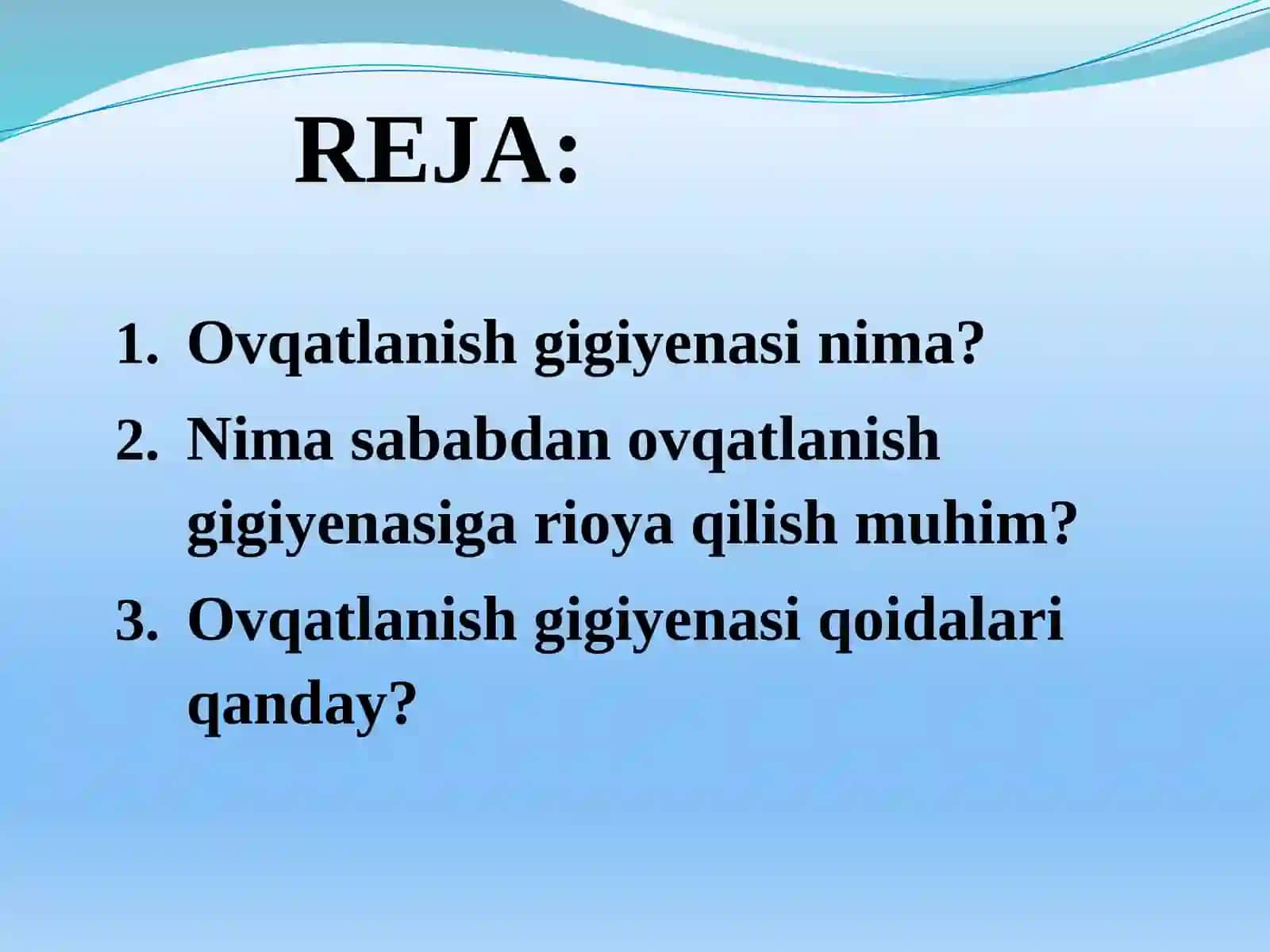ОVQATLANISH GIGIYЕNASI 2