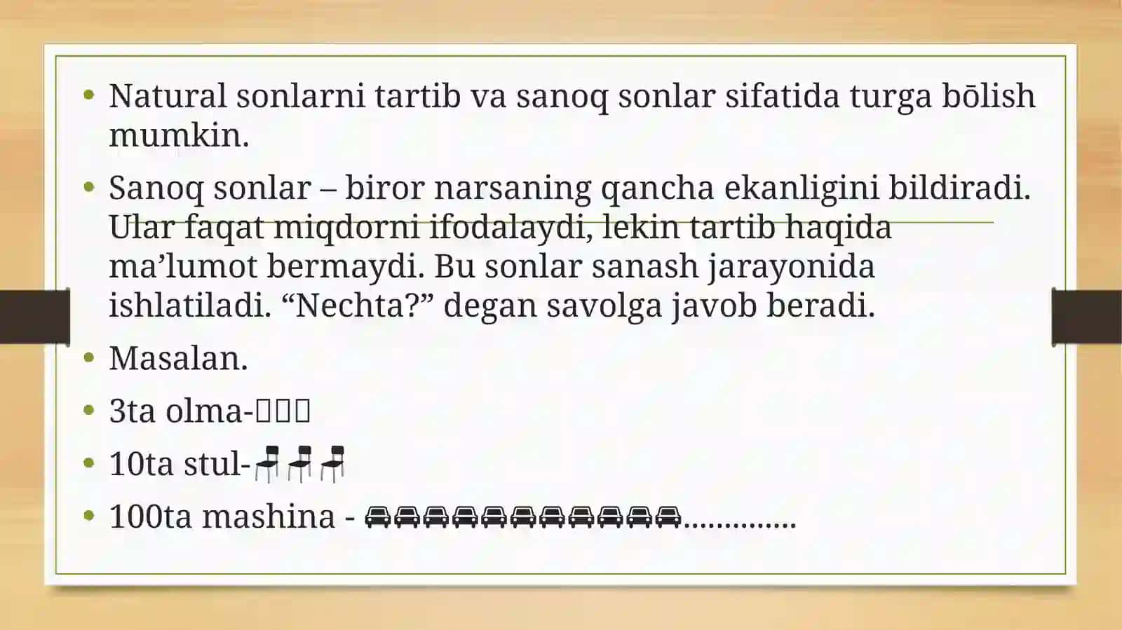 Tartib va sanoq natural sonlar 2
