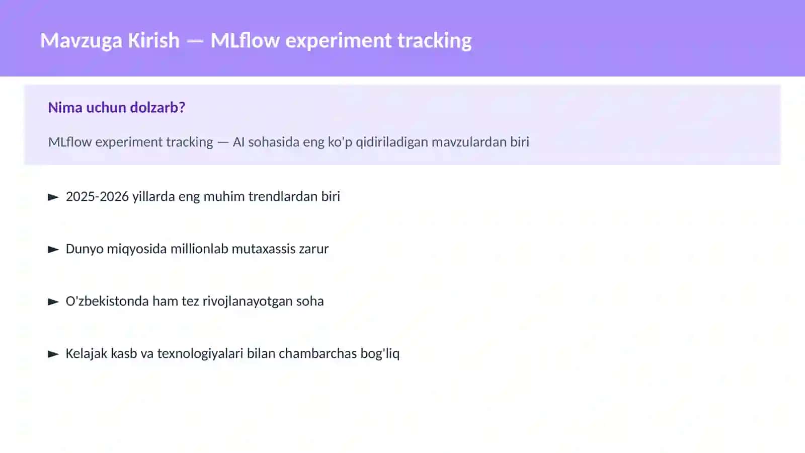 MLflow experiment tracking 2