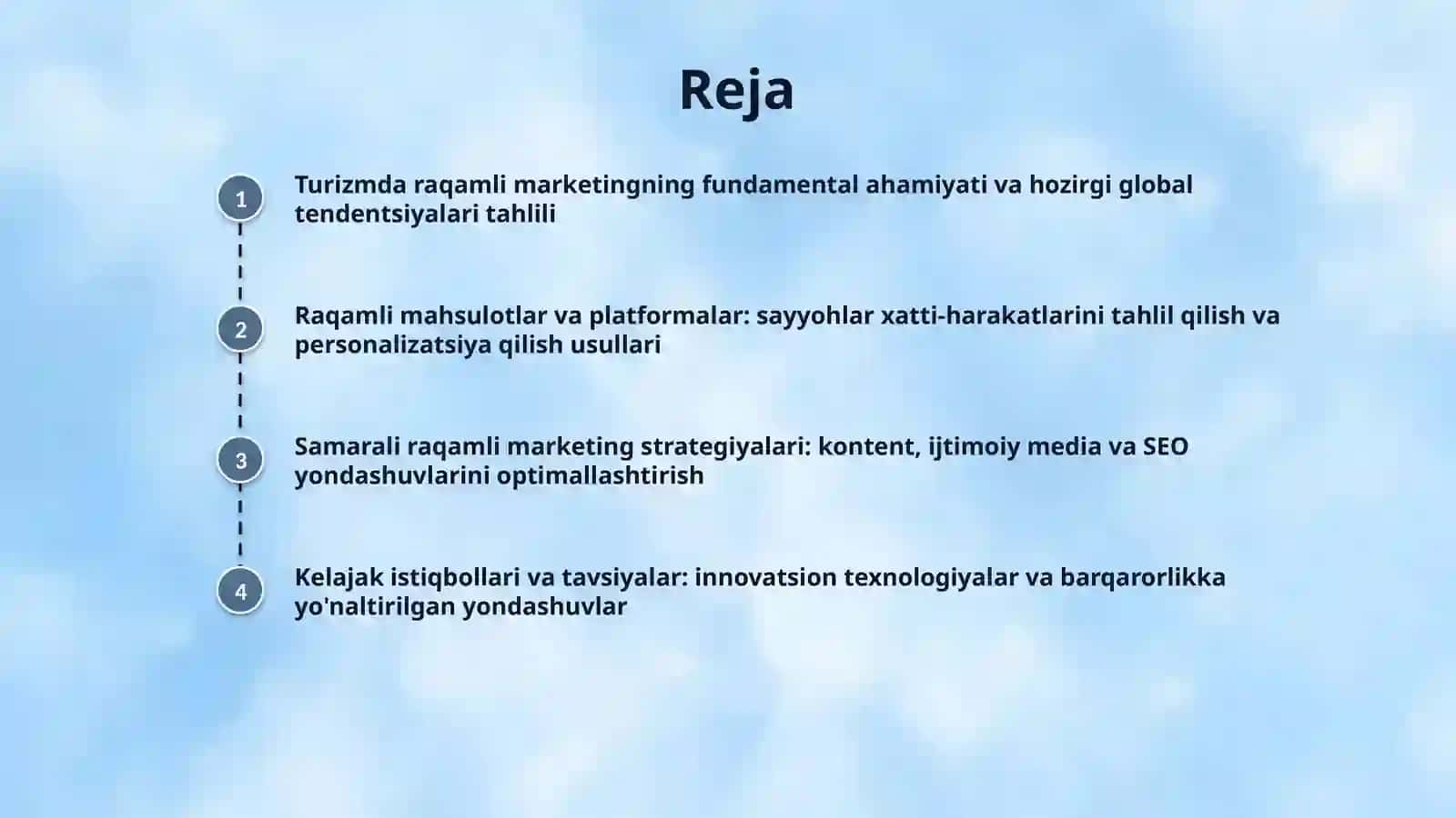 Turizmda raqamli marketing mahsulotlari va startegiyalari 2
