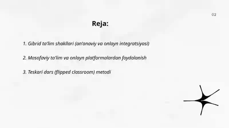Zamonaviy o‘qitish shakllari va uslublari 2