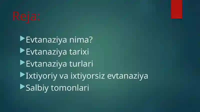 Evtanaziya muammolari 2