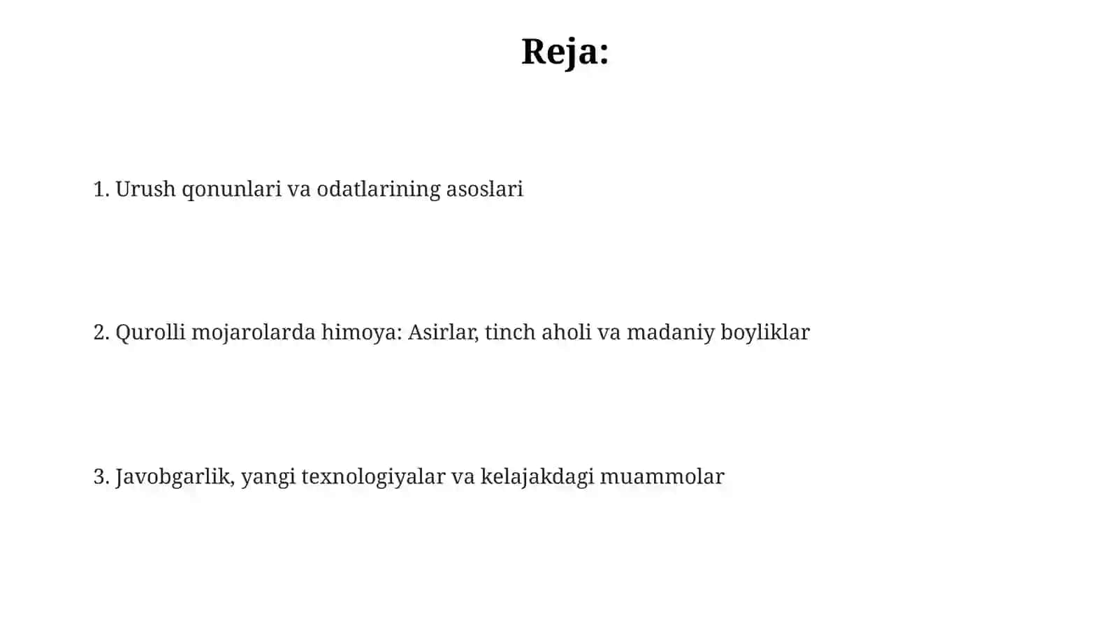 Urush qoidalari va odatlari 2