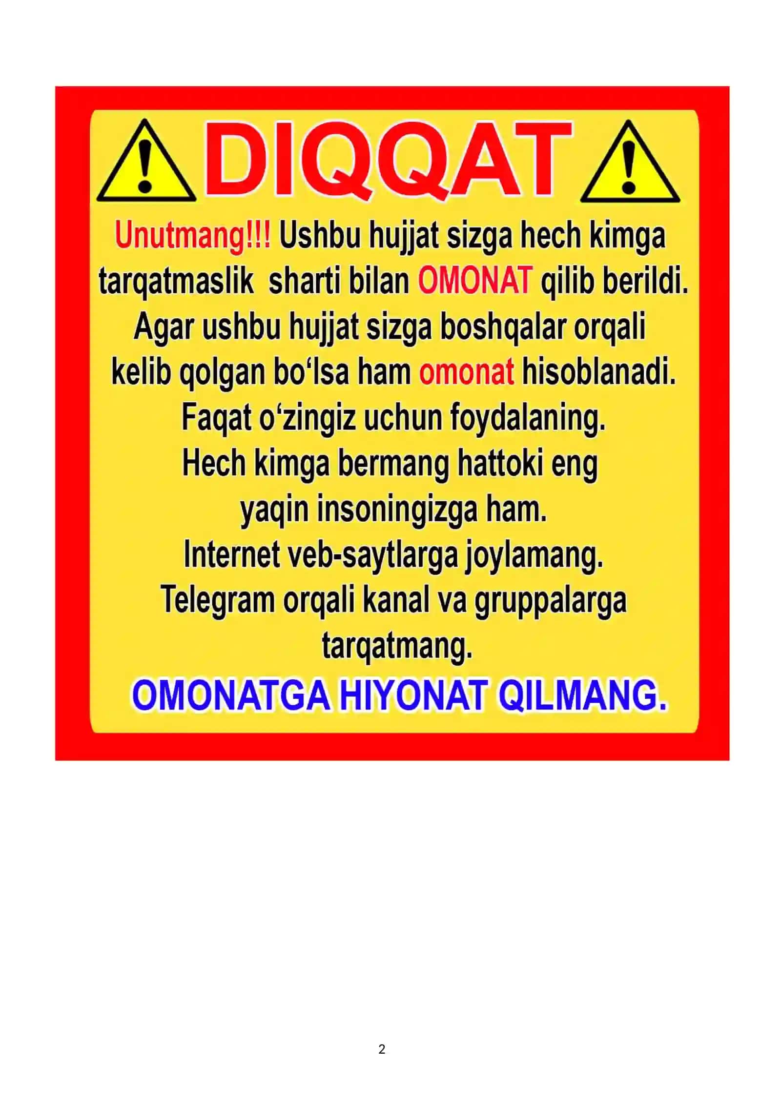 Mening jonajon Ona vatanim 2