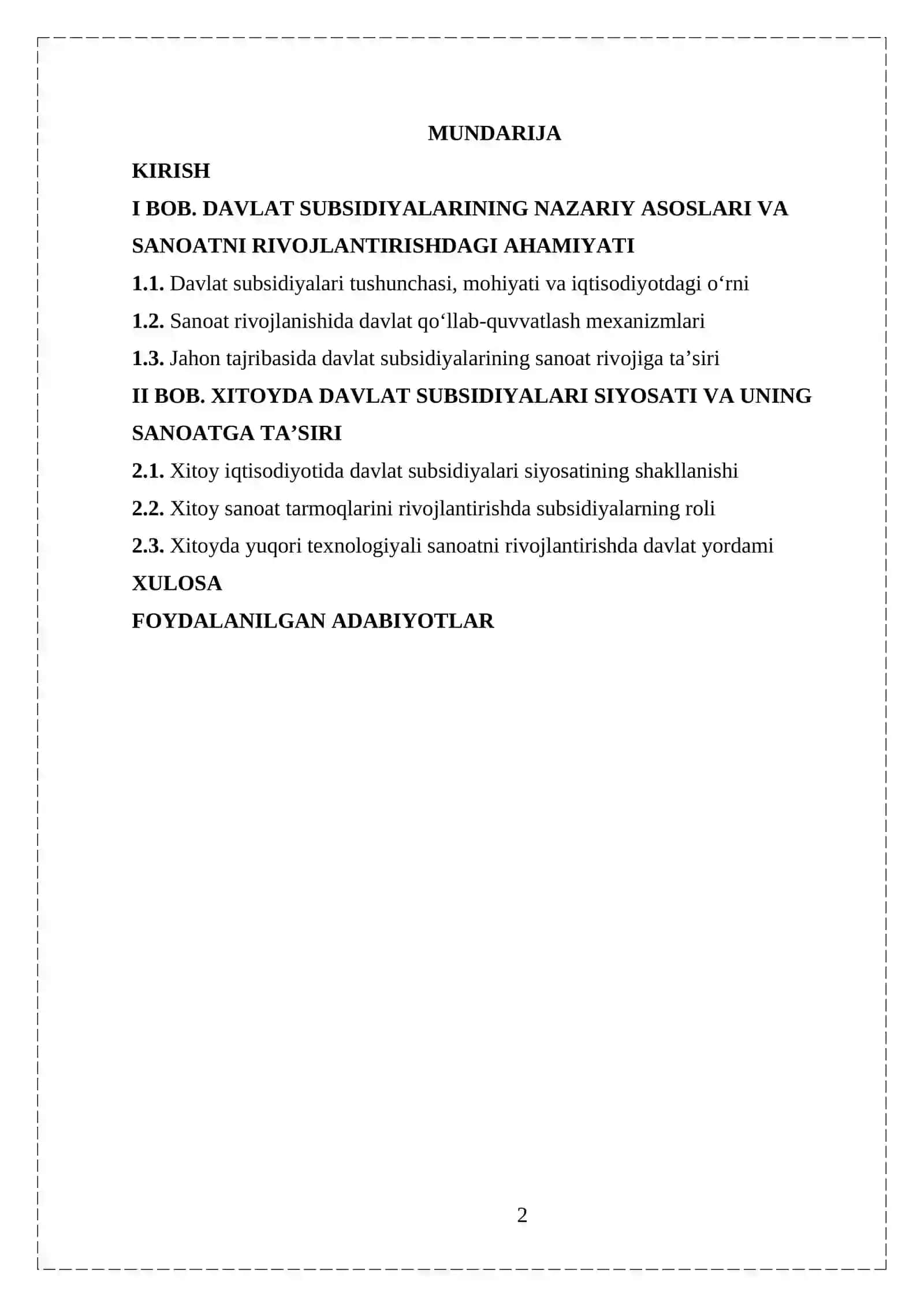 "DINAMIK IQTISODIYOT" 2