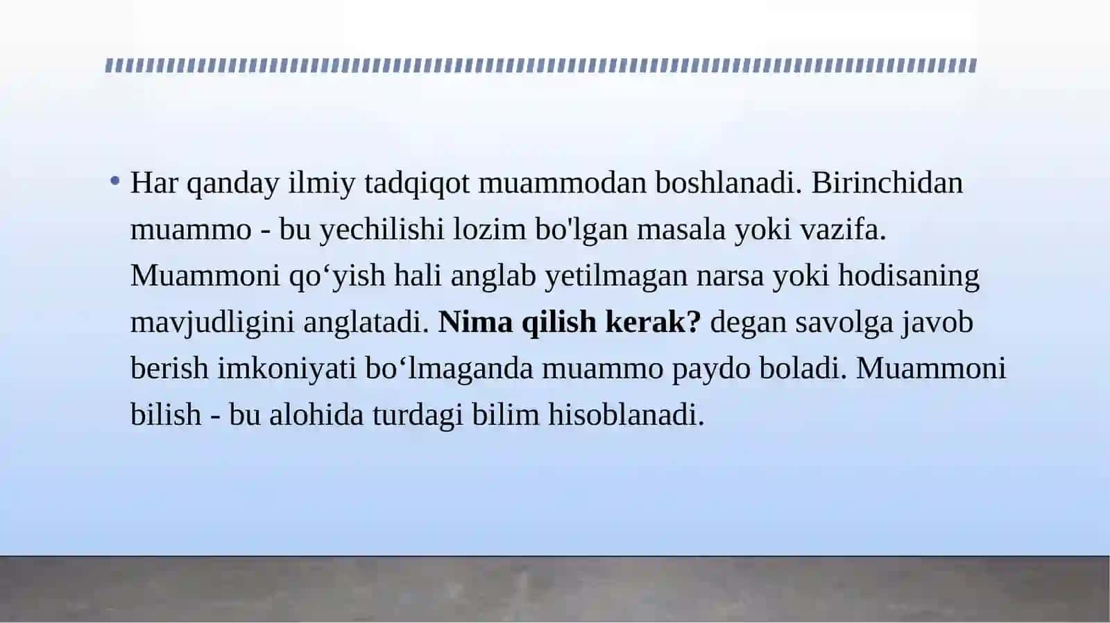 Ilmiy muammo va muammoli vaziyat 2