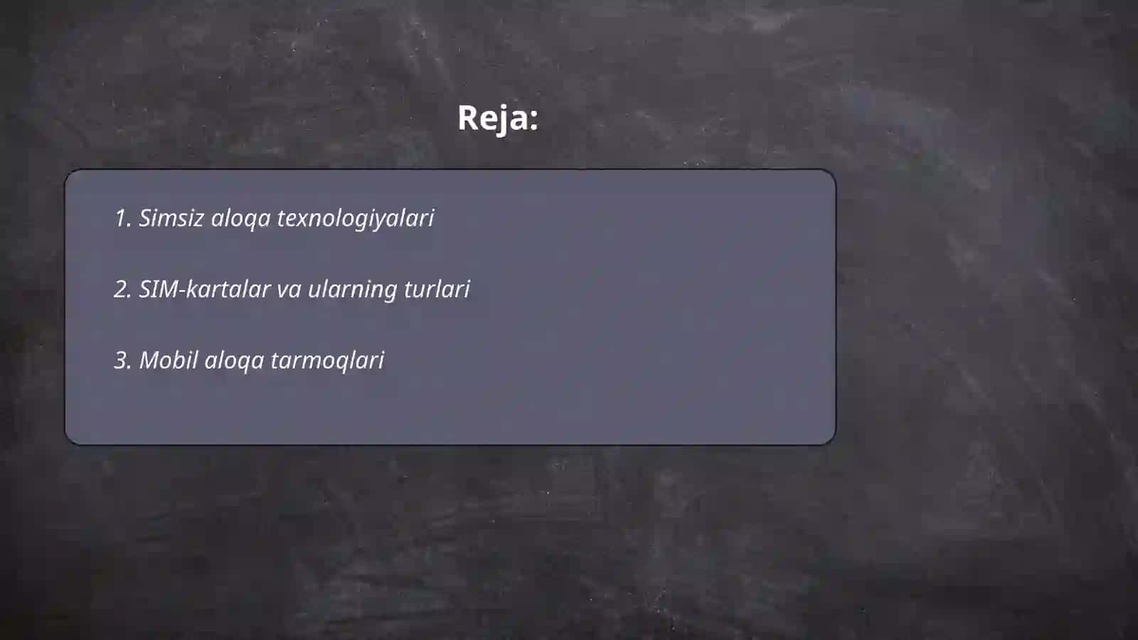 Simsiz aloqa texnologiyalari 2
