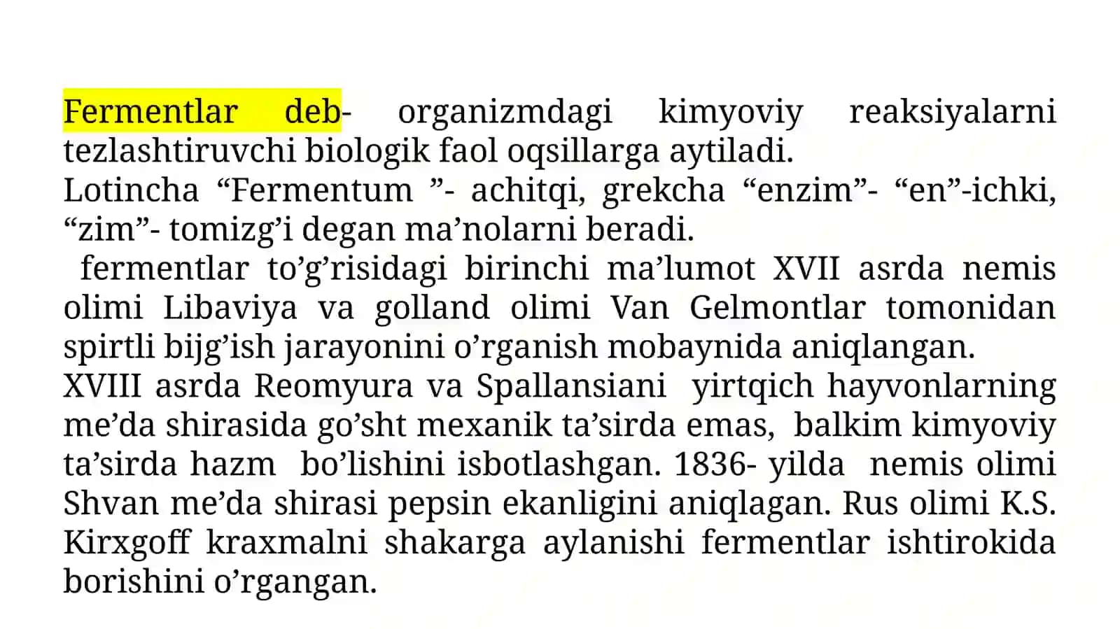 Fermentlar va ularning boshqarilishi 2