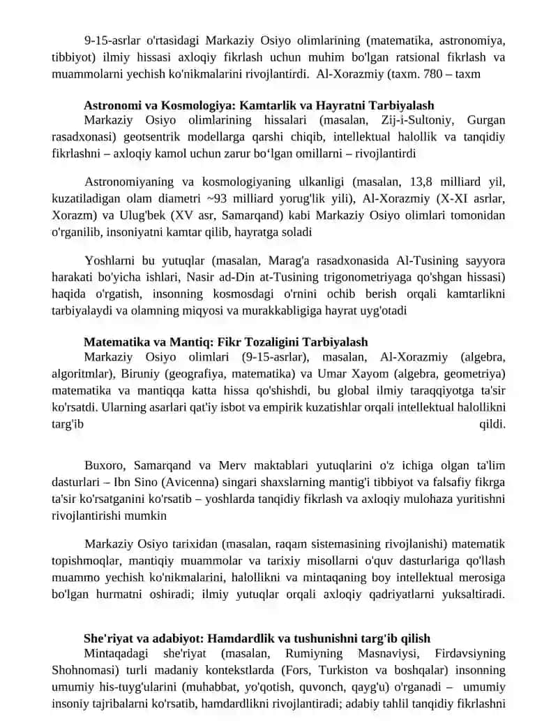 Markaziy Osiyo Olimlari Ilmiy Merosi 2
