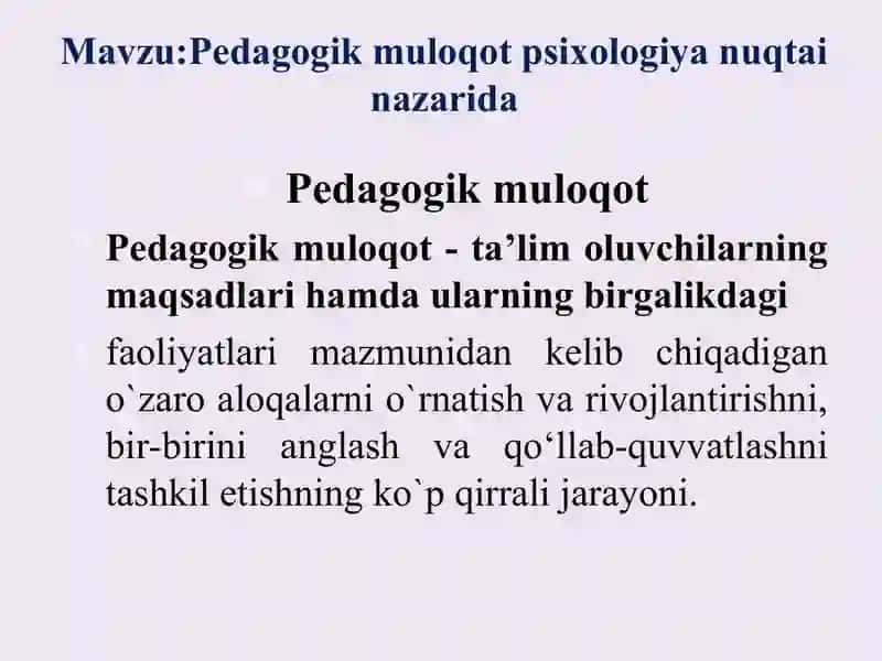Pedagogik muloqot 2