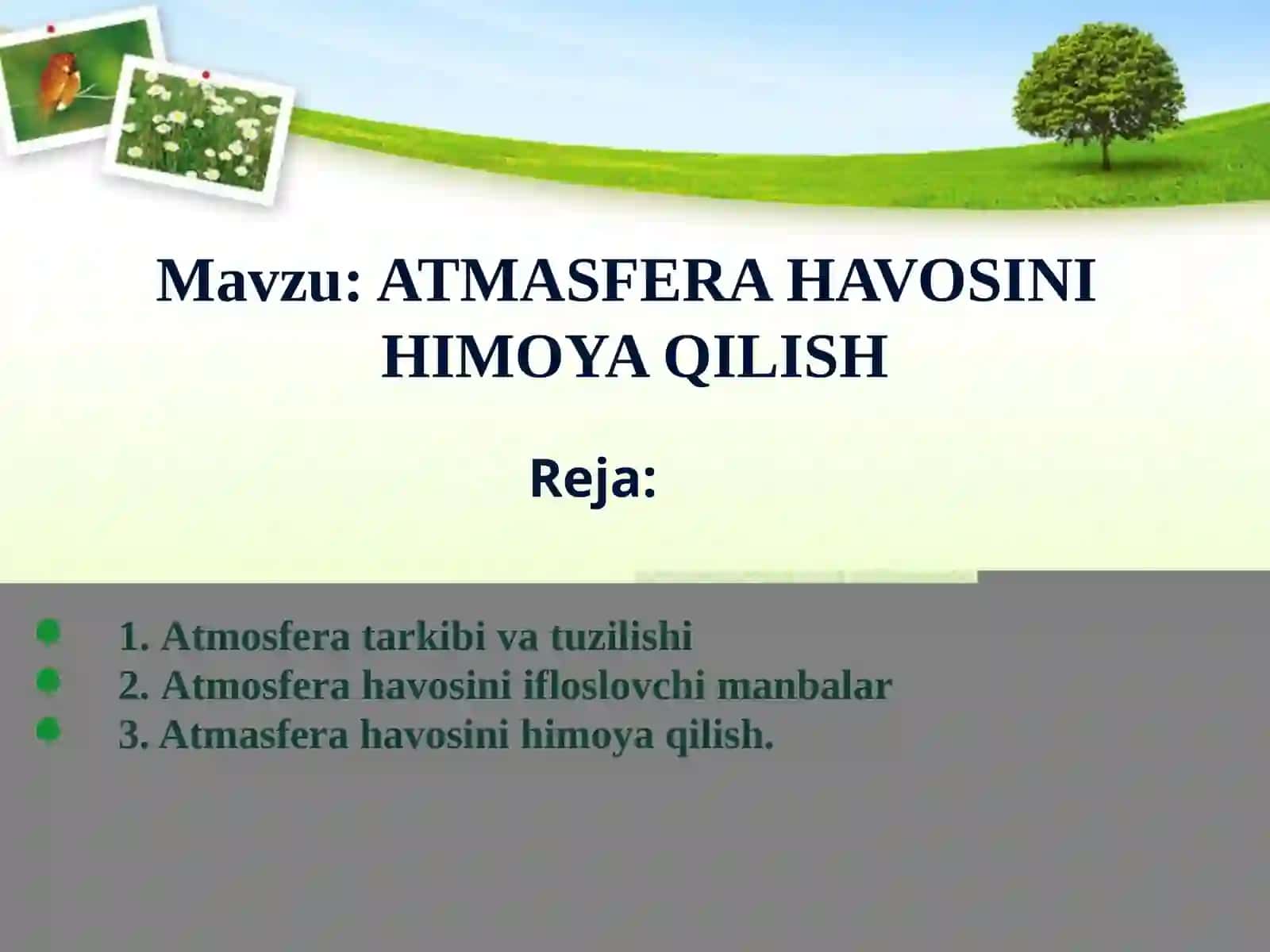 ATMASFERA HAVOSINIHIMOYA QILISH 2