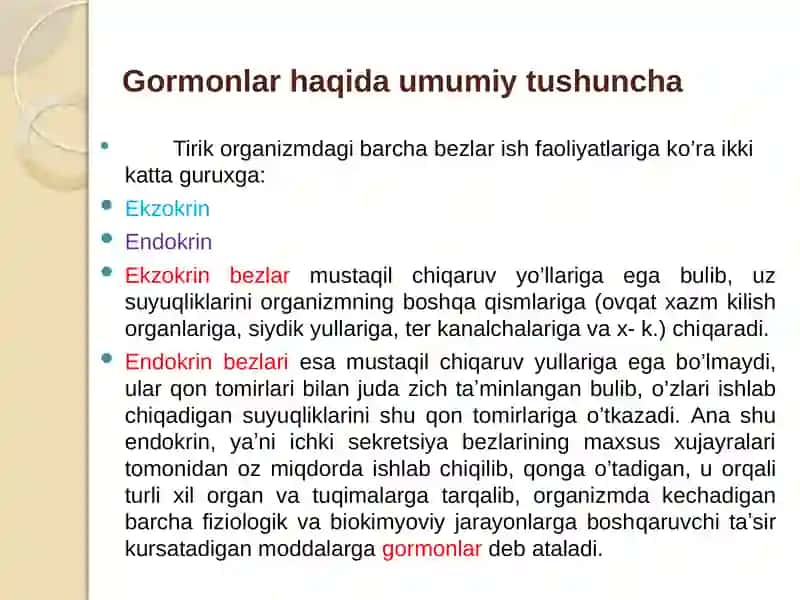 GORMONLAR BIOXIMIYASI 2