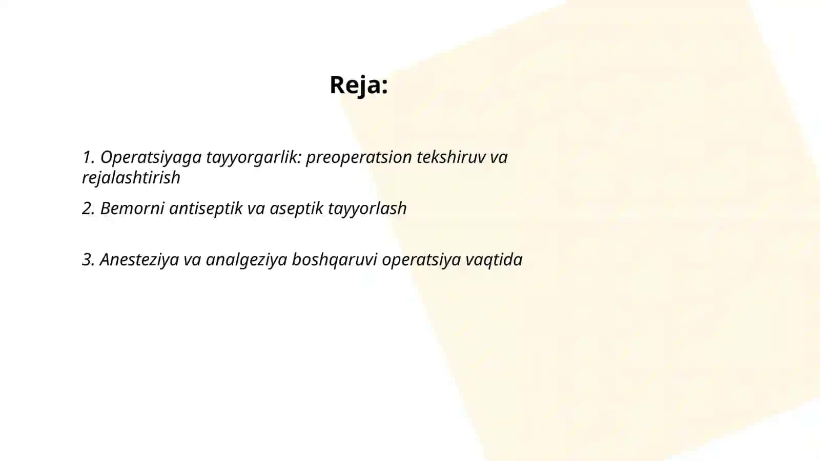 Operatsiya jarayonlari 2