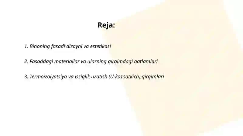 Binoning fasadi va qirqimi 2