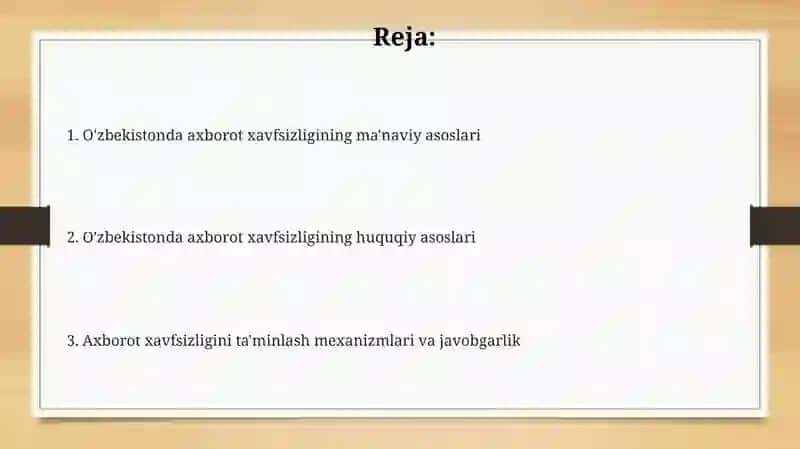 O'zbekistonda axborot xavfsizligining ma'naviy asoslari 2
