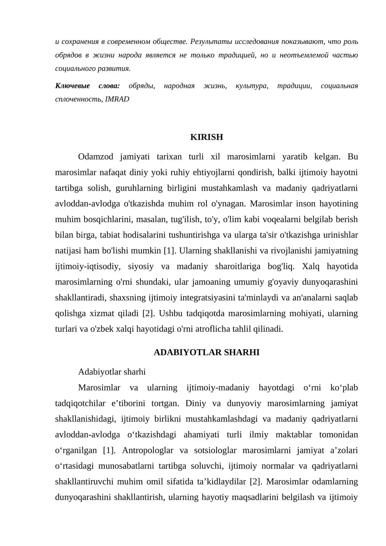 MAROSIMLAR VA ULARNING XALQ HAYOTIDAGI OʻRNI 2