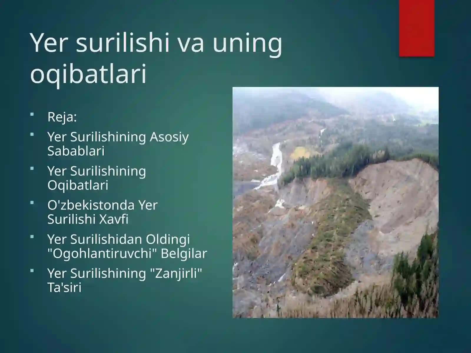 Yer surilishi va uning oqibatlari 2